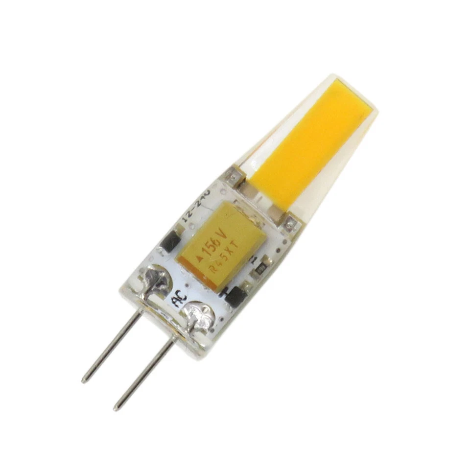 10pcs G4 Bi-Pin 1505 COB LED Light Bulb Silicone Crystal Lamp 12-24V Warm White - Image 2 of 4