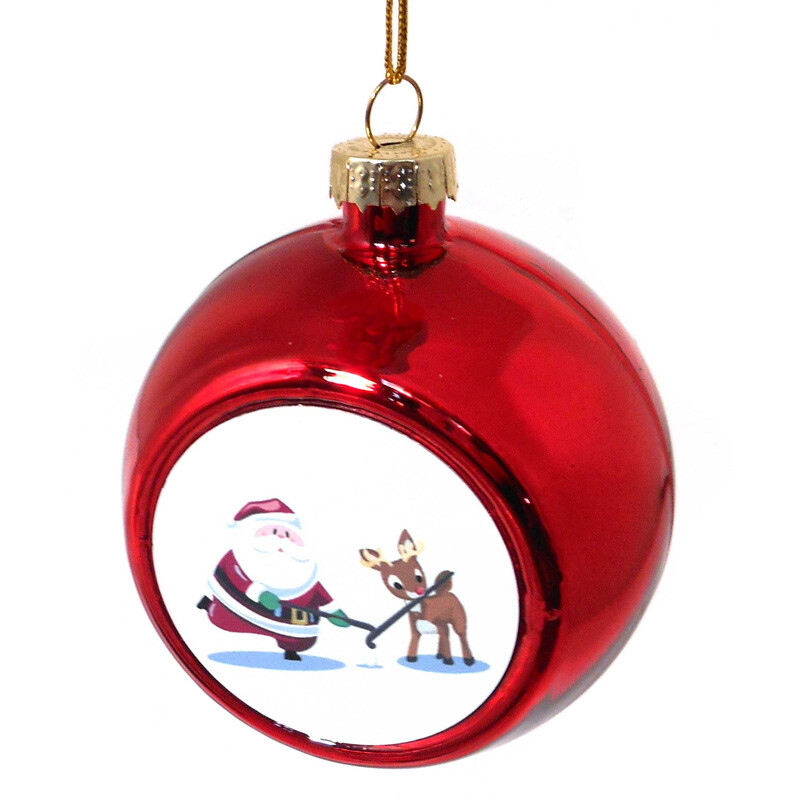 Christmas Hockey Mini Bauble