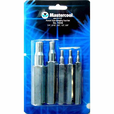 Mastercool Quality, 70048 Swaging Tool Set Punch Type, 1/4, 5/16, 3/8, 1/2, 5/8