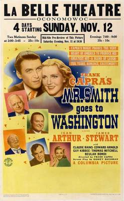FRANK CAPRA'S MR. SMITH GOES TO WASHINGTON Movie POSTER 27x40 Jean Arthur James