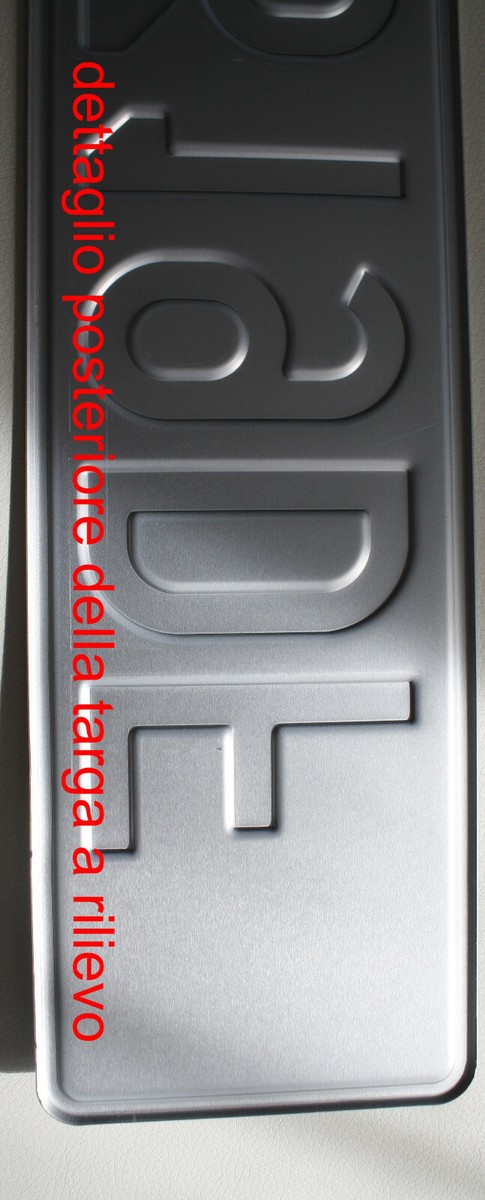 Replica Targa Auto Europea In Alluminio | Catarifrangente E In Rilievo, Solo Per Uso Decorativo