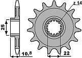 Pignon avant 16 dents chaine 520 pour Aprilia 450 550 RSV SXV