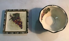 Dolce Toscana by AMBIANCE Appetizer Canape Set w/1Plate And Bowl