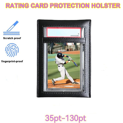 PU Leather Card Sleeve Case Slab Protector Holder For PSA BGS SGC Graded Cards