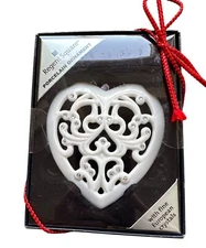 Regent Square Heart Shaped Porcelain Ornament European Crystals New Valentine