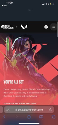 Valorant Beta Code For Console PS5(WILL EMAIL or TEXT CODE)