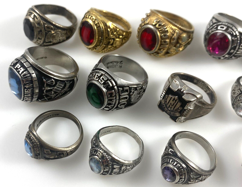 Lot of 13 Vintage Class Rings eBay