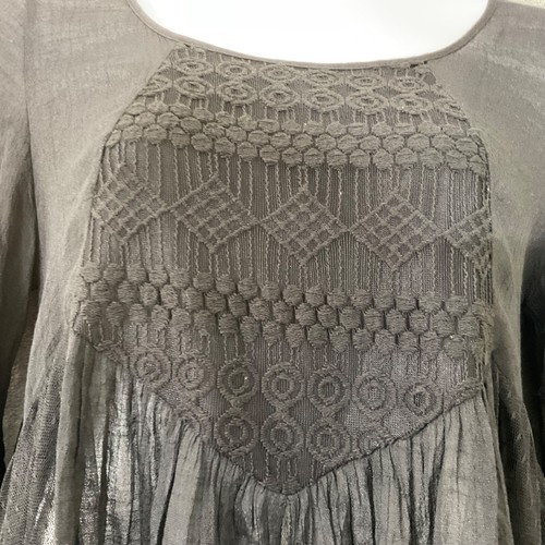J GEE Babydoll Bluse Top Damen L schwarz transparent Häkel Whimsgoth, Fairy Grunge - Bild 9 von 16