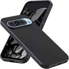 For Google Pixel 9 / 9 Pro / XL Case, Slim Silicone Gel Phone Cove Black Uk