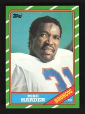 1986 Topps Football Mike Harden #121 Denver Broncos