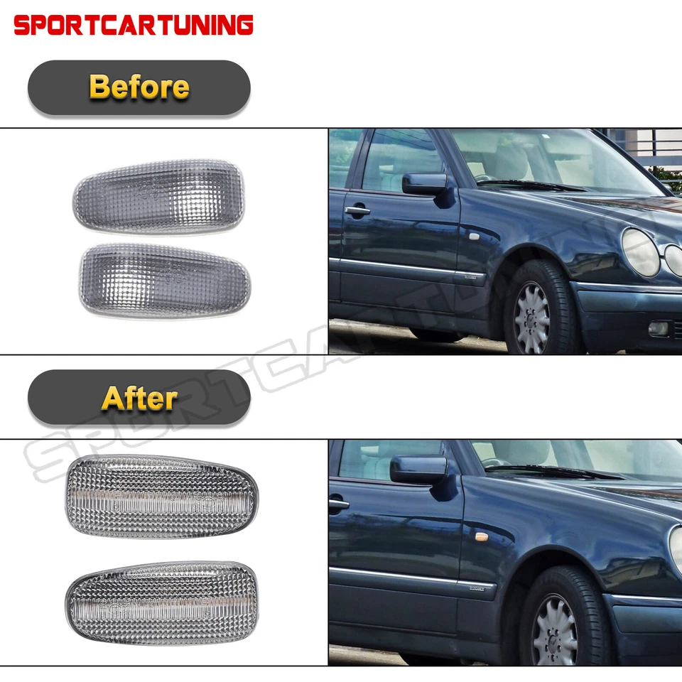 Amber Side Marker Light For Mercedes Benz C-Class C124 C208 W210 R170 W638 W414 Foto 3 de 4