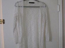 1000003089 Zanzea Full Length Lacy Ivory Colored Women’s Jacket – Size 10 – Pre