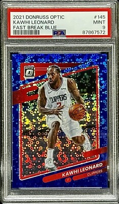NBA at フィフティ 2021 Optic #145 FAST BREAK BLUE /50 Kawhi Leonard PSA 9 Mint