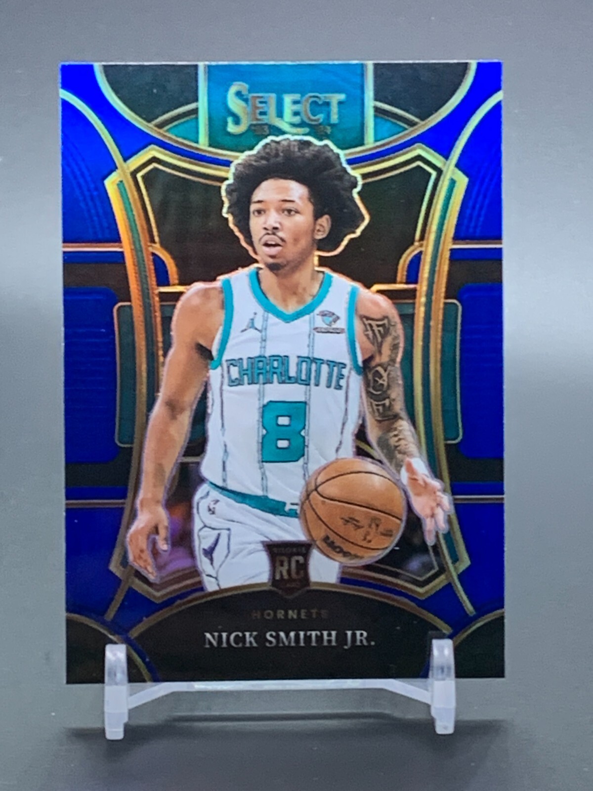 2023-24 Panini Select Mezzanine Blue Retail Prizm #310 NICK SMITH JR. Hornets RC