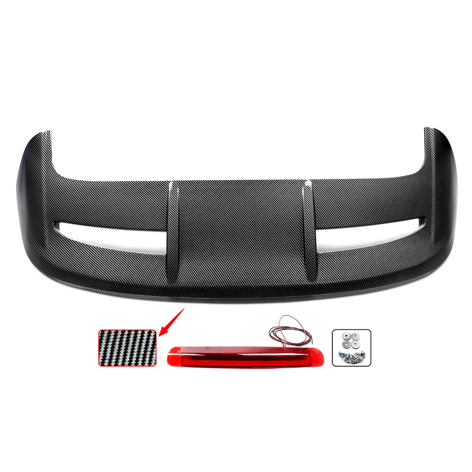 For 2008-2019 Ford Fiesta Hatchback ST Style Rear Roof Spoiler Wing Carbon Fiber Foto 3 de 4