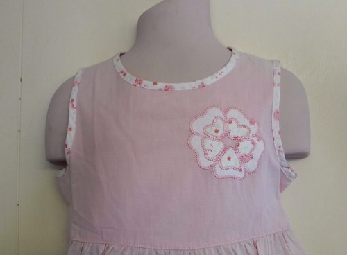 Gorgeous Pink & White Tiered Cotton Dress from Feu Follet - Age 2-3 years, BNWT! - Picture 3 of 4
