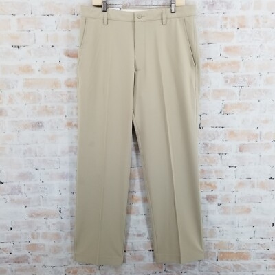 FJ FootJoy Perf Pant Chino Golf Khaki Brown Stretch 34 x 32 Performance