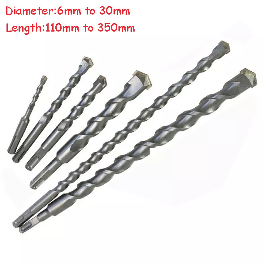 3mm 12mm SDS Plus Masonry Drill Bits Tungsten Steel Tip 90 200mm