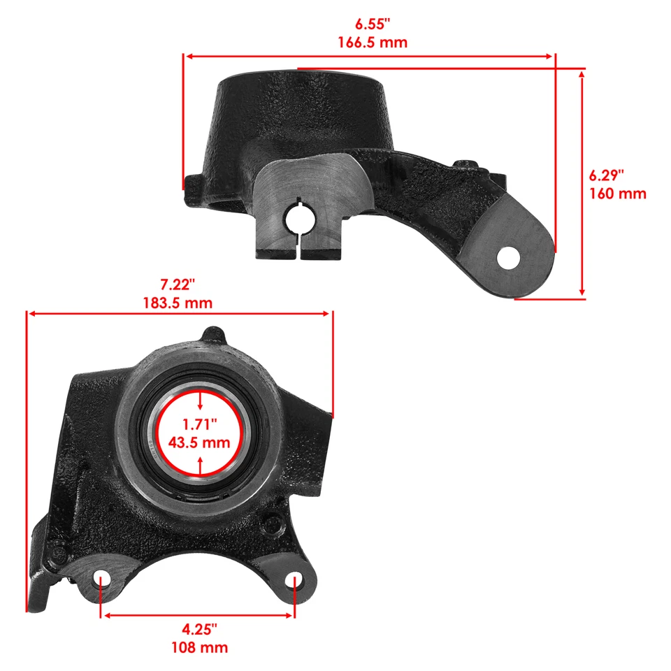 Nudillos delanteros para Polaris RZR 800 2008-2013 / RZR 570 2012-2020 / S 800 12-14 Foto 2 de 4