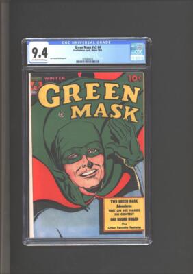 Hal George Arrt Green Mask #v2l #4 CGC 9.4 John Fisk & Hal George Art 1945 | eBay