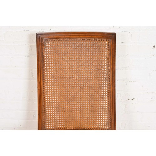 Henredon Style French Regency Louis XVI Carved Walnut and Cane Back Dining Chair - Picture 6 of 11