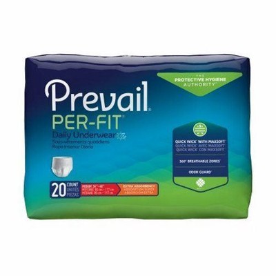 Male Adult Absorbent Underwear  Count of 20 By First Quality