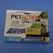 Pet Action Plus Flea Tick Treatment for Small Dogs 5-22 lbs - 3 Pack