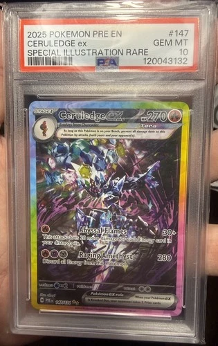PSA 10 Pokemon Ceruledge ex 147/131 Sv: Prismatic Evolutions Holo GEM MINT