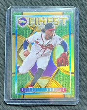 2022 Topps Finest Flashbacks Ozzie Albies SP Gold Refractor Card #132 34/50
