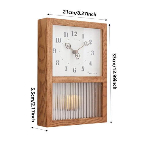 Wall Clock with Swinging Pendulum Pendulum Clock for Home Nursery Bedroom - Picture 2 of 7