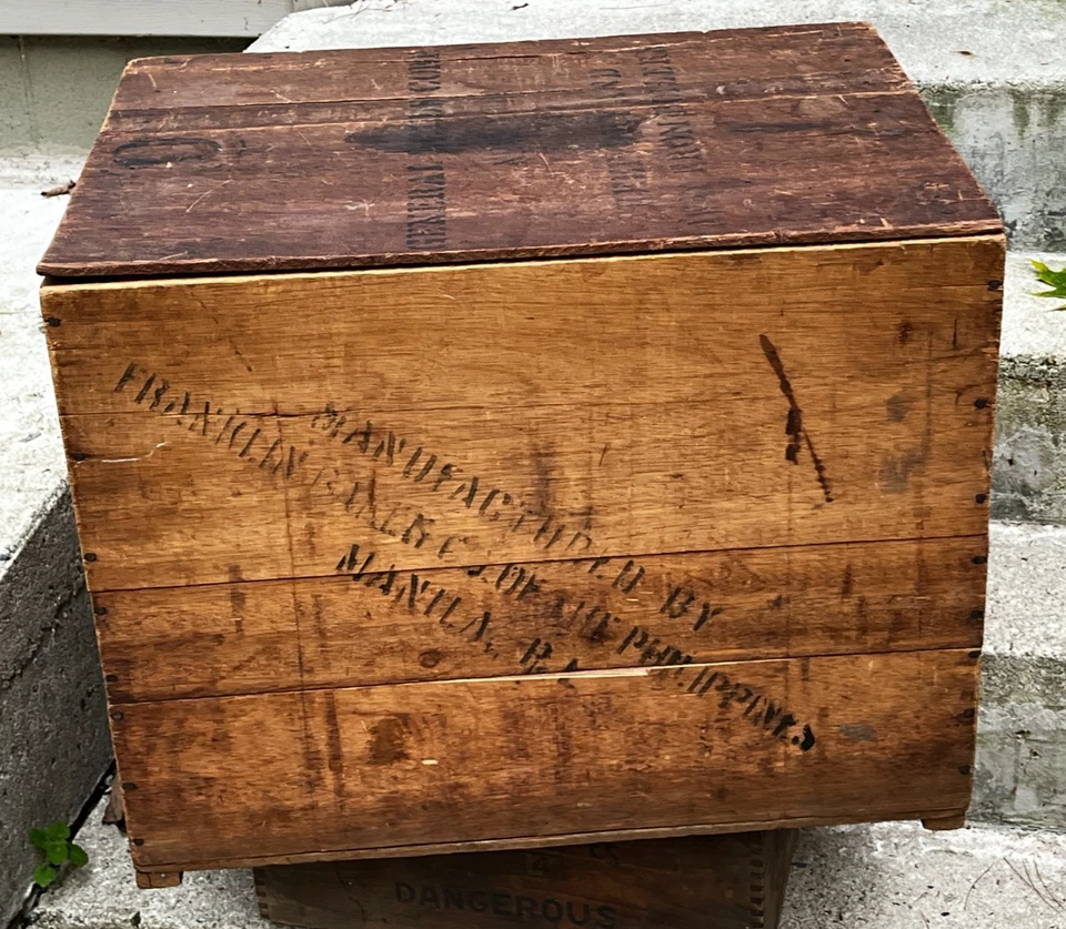 Antique Bakers Coconut MACAROON General Foods Corp Wood Crate Hoboken NJ Vintage - Image 3 of 4