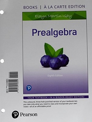 Prealgebra, Books a la Carte Edition (8th Edition) - Loose Leaf - VERY GOOD