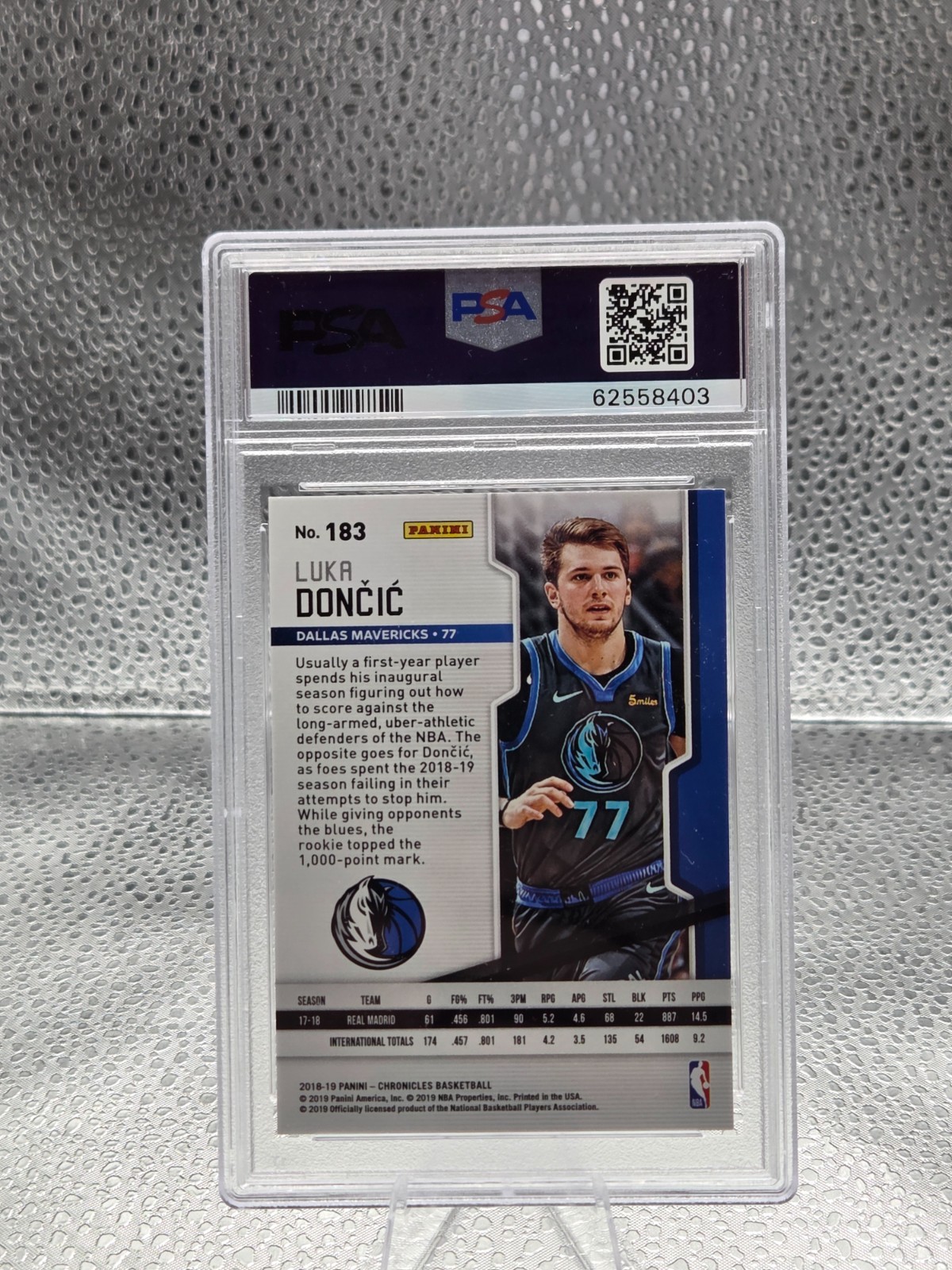 2018 Chronicles Lakers Star ~ LUKA DONCIC Rookie RC Card PSA 10 GEM MINT view 2