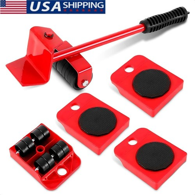 #ad 5Pcs Heavy Furniture Lifter Lifting Easy Moving Slider Mover Tool Set Removal US $6.99