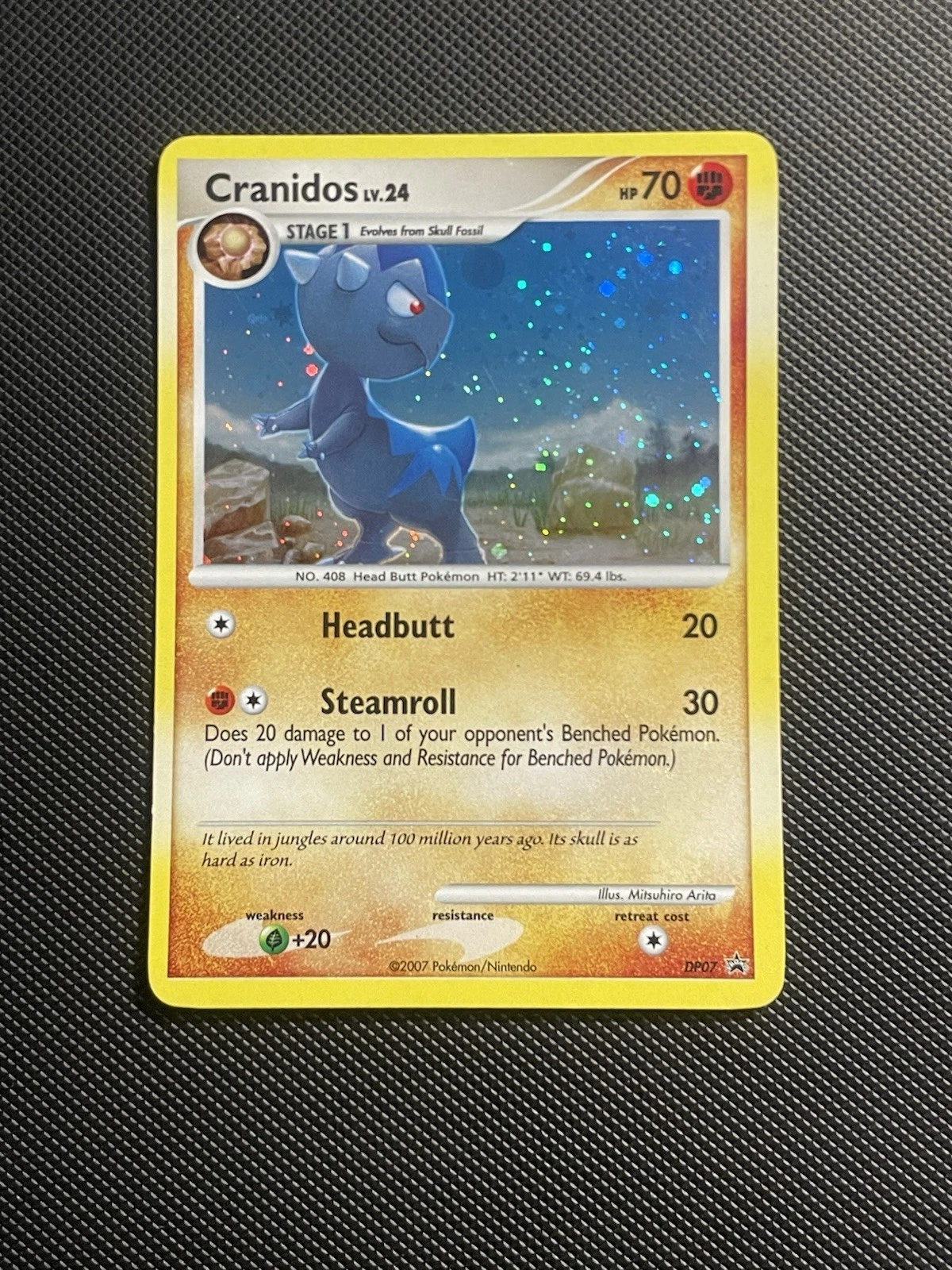 CRANIDOS 2007 POKEMON DIAMOND & PEARL #DP07 BLACK STAR PROMO HOLO CARD