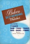 Bulova SELF WINDING SERVICE MANUAL - Parts Index - ENGLISH
