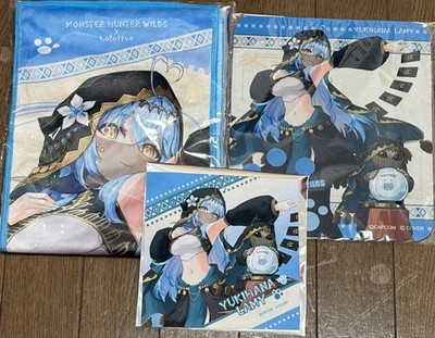 Monster Hunter Wilds x Hololive Yukihana Lamy Scarf Towel Mouse Pad
