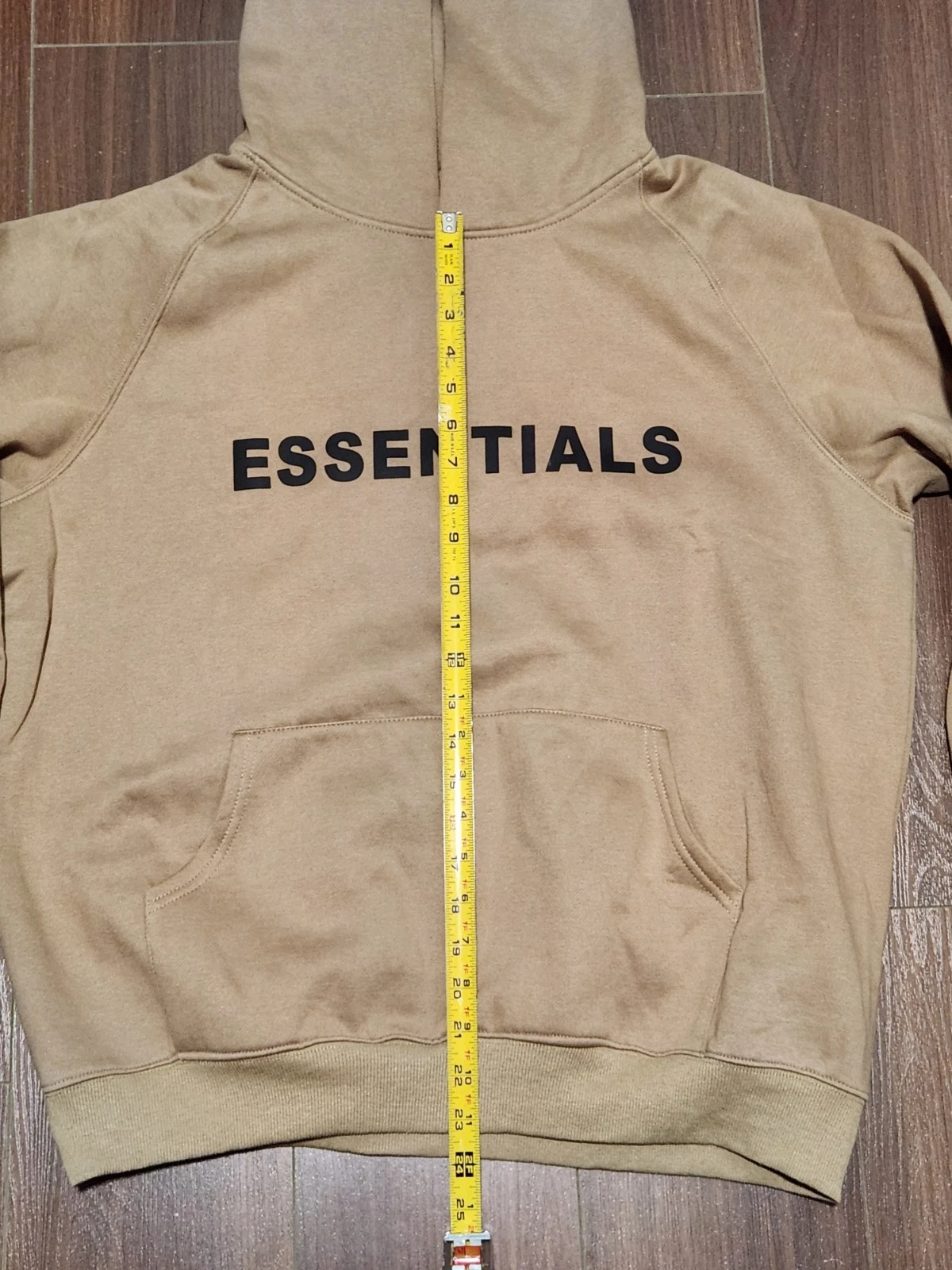 Felpa con cappuccio Fear of God Essentials 100% cotone marrone unisex taglia L nuova senza etichette invernale