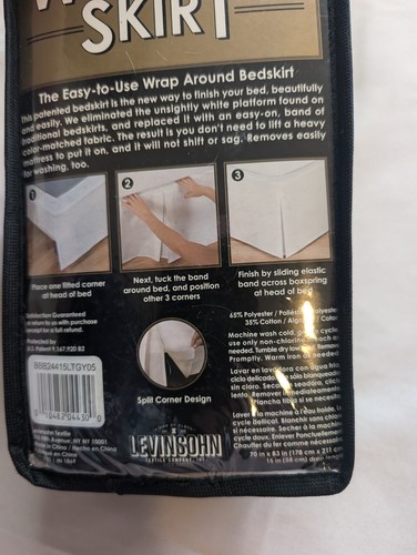 Wrap-Around Wonderskirt California King Bed Skirt in Light Grey - Picture 7 of 8