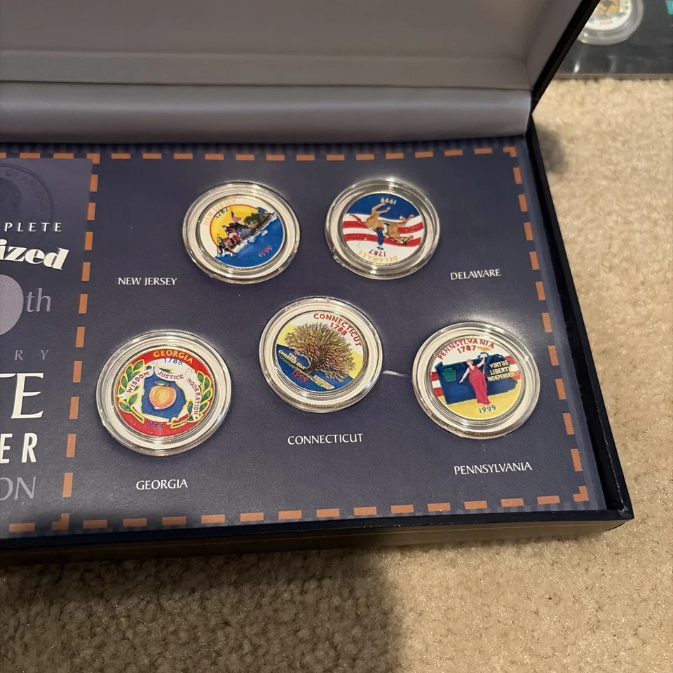 75 US STATE SET American Statehood Quarters 1999 - 2008 Colorized - Image 4 of 4