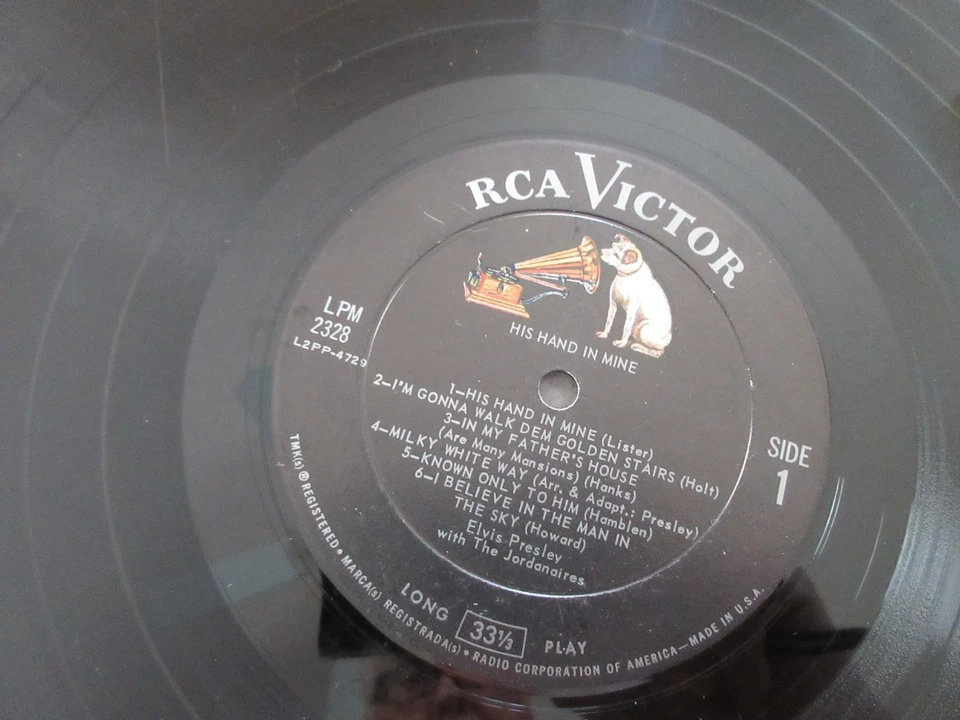 Elvis HIS HAND IN MINE Vinyl LP (RCA Victor LPM-2328) Gospel Original Mono 1960 - Imagem 4 de 4