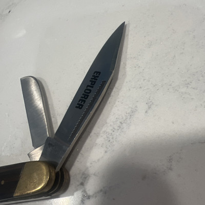 VTG EDGE MARK 11-174 Explorer 440 Stainless 3 Blade Stockman