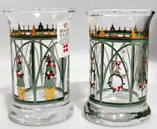 Vintage 1999 2 Holmegaard Christmas Dram Glasses Jette Frolich...  