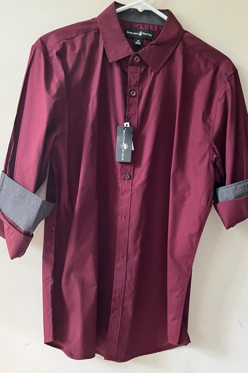 Beverly Hills Polo Club Solid Regular Size Dress Shirts for Men for sale |  eBay