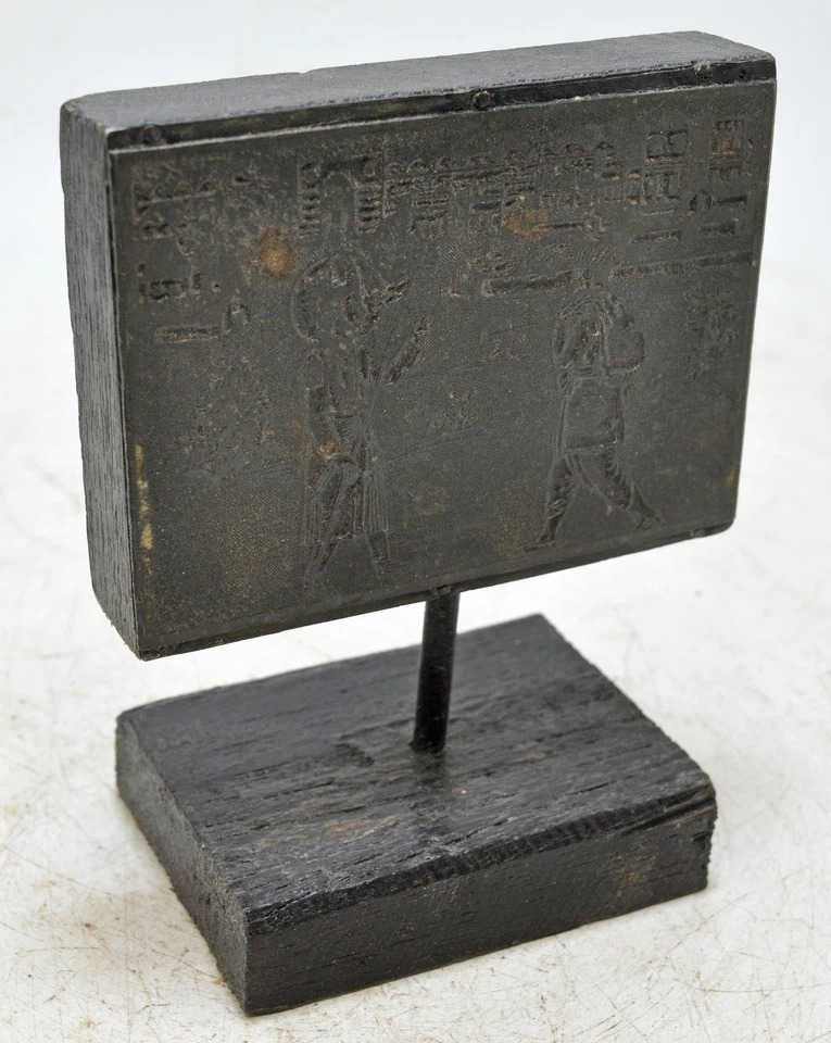 Antique Wooden Metal Printing Press Dye on Stand Original Old Hand Crafted - Image 2 of 4