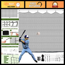 Heavy Duty Baseball Backstop Netting - Durable Batting Cage Sports Barrier