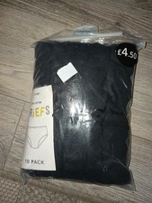Girls black cotton school briefs age 15-16 yrs *George