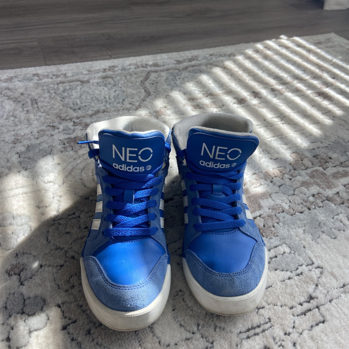 ADIDAS Neo Raleigh women Size Mid Blue Basketball Sneakers