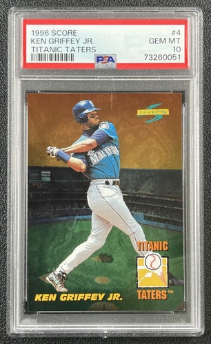 POP 22 KEN GRIFFEY JR. PSA 10 1996 SCORE #4 TITANIC TATERS MARINERS GEM MINT 051