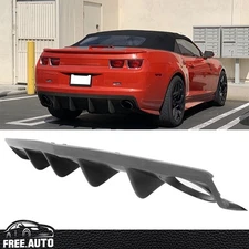 Fits 10-13 Chevy Chevrolet Camaro Rear Bumper Lip Diffuser OE Style Shark Fin PU